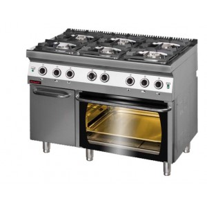 Kuchnia gazowa z piekarnikiem gazowym Kromet 700.KG-6/PG-2